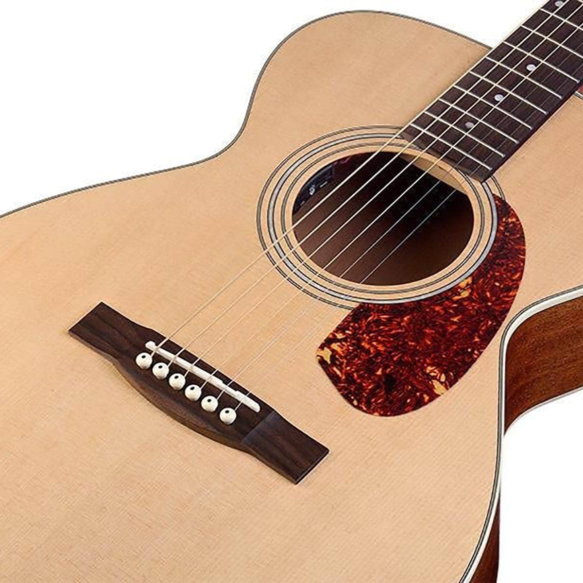 Guild Guitars M-240E Small Body Acoustic Guitar, Concert Size with Solid Sitka Spruce Top and Mahogany Archback, Natural, Westerly Collection
