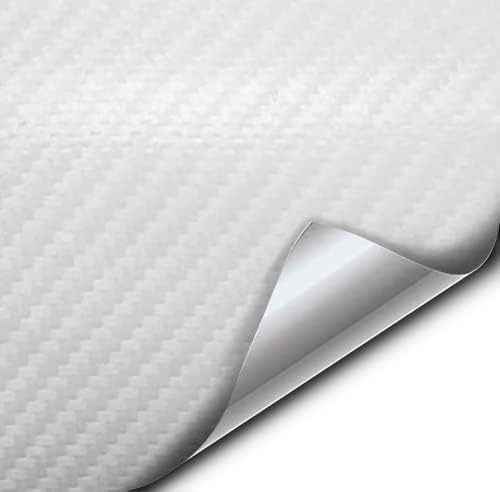VVIVID® XPO White Carbon Fiber Car Wrap Vinyl Roll with Air Release Technology (100ft x 5ft)