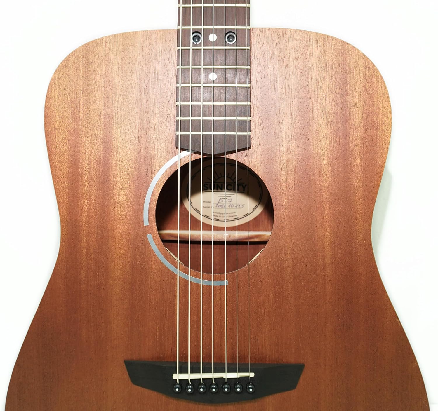 New Acoustic Guitar, Seven 7 String Acoustic Dreadnought Guitar Trembita SunCity made in Ukraine Natural Wood!