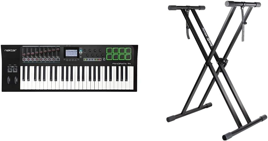 Nektar Panorama T4 MIDI Controller Keyboard Bundle with Keyboard Stand and Accessories