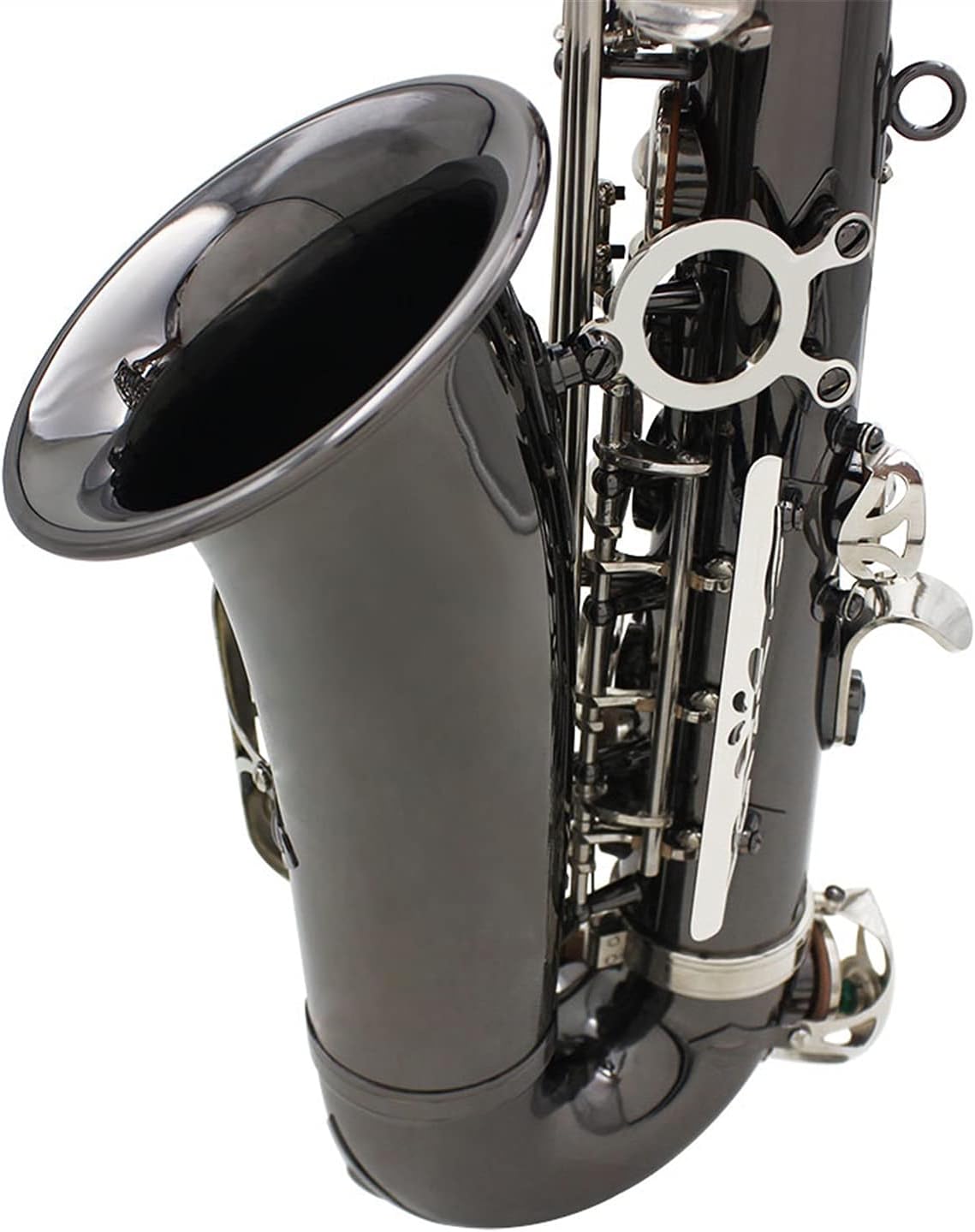 Sassofono Contralto Sax ottone lucido inciso EB e- Flat pulsante conchiglia strumento a fiato con custodia guanti silenziosi Cintura Student Saxophone