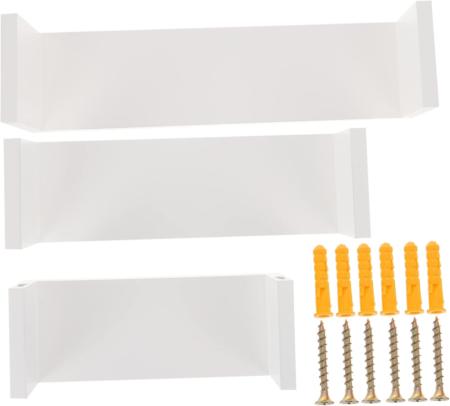 3pcs Wall-Mounted Storage Shelves Wall Hanging Shelf for Bedroom Nursery Bathroom Hotel Strong Load-Bearing Capacity