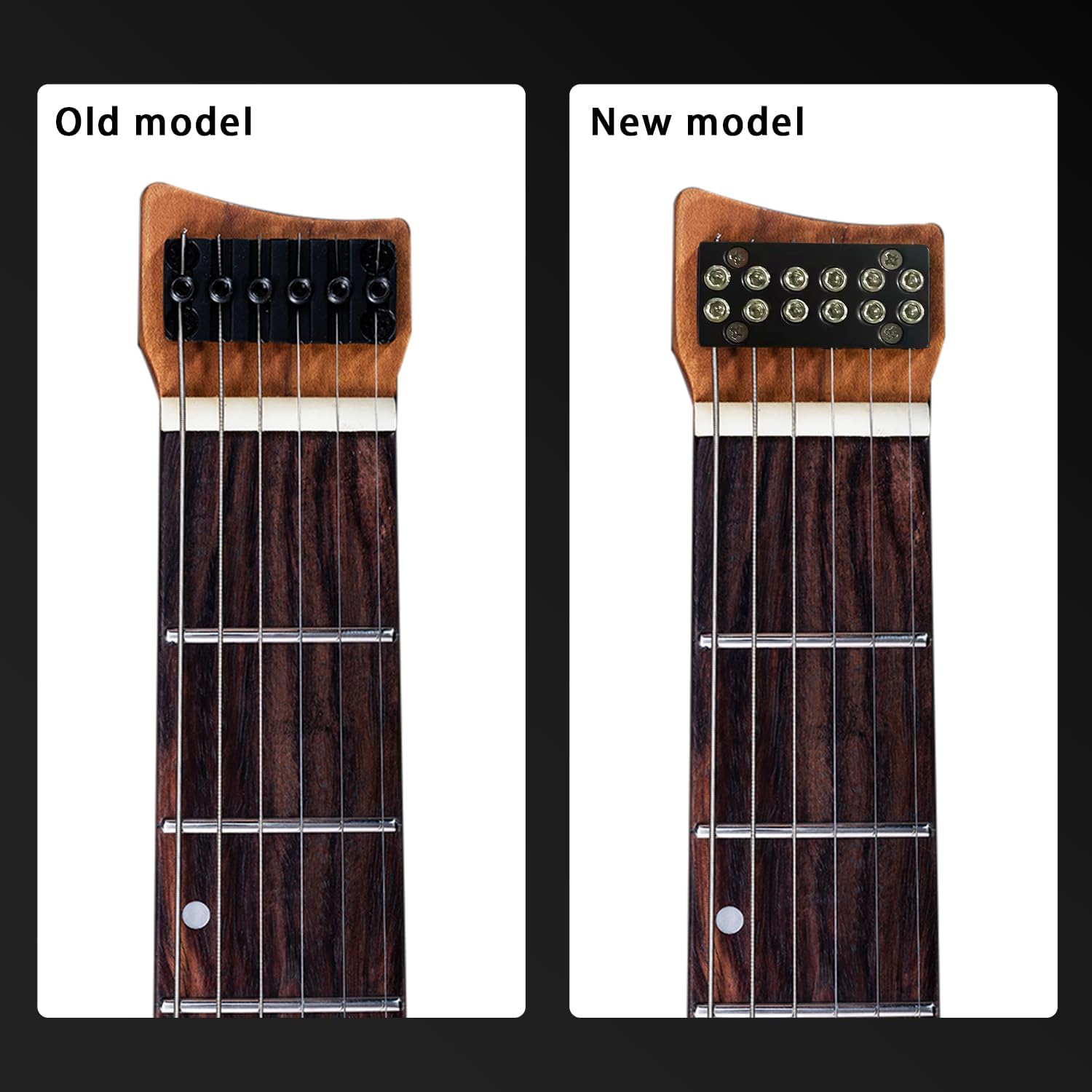 EART GW2T-SE Headless Electric Guitar, Solid Electric Guitar Roasted Mahogany Body with Roasted Canada Hard Maple Standard Artones-TSE Pickup,Satin Finish