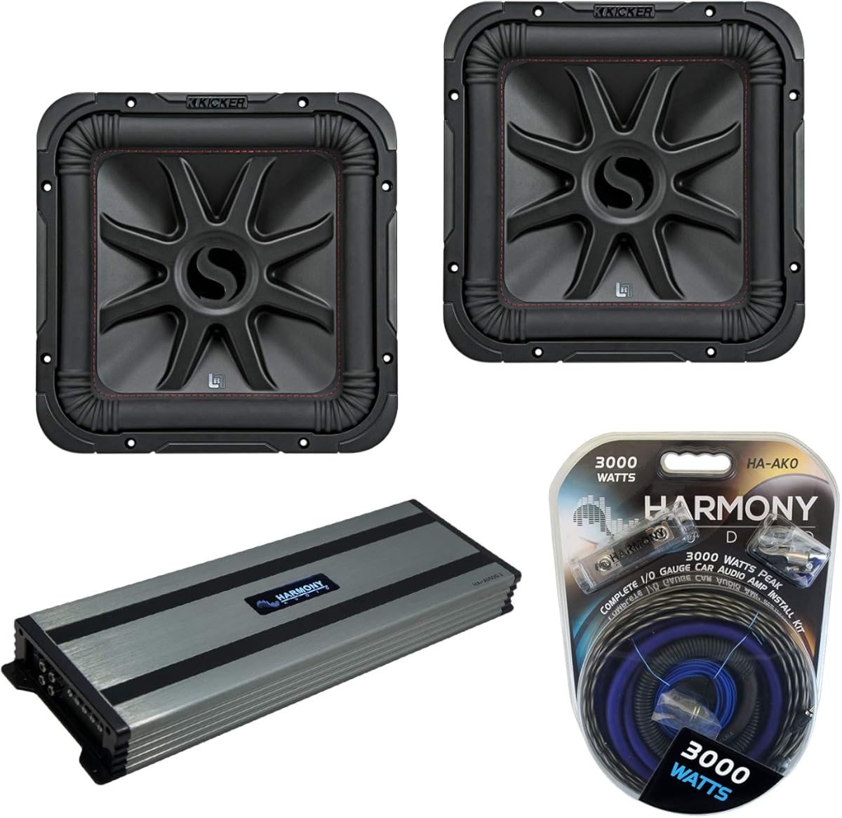 Harmony Audio Kicker (2) 45L7R122 Car Audio L7R Square 12