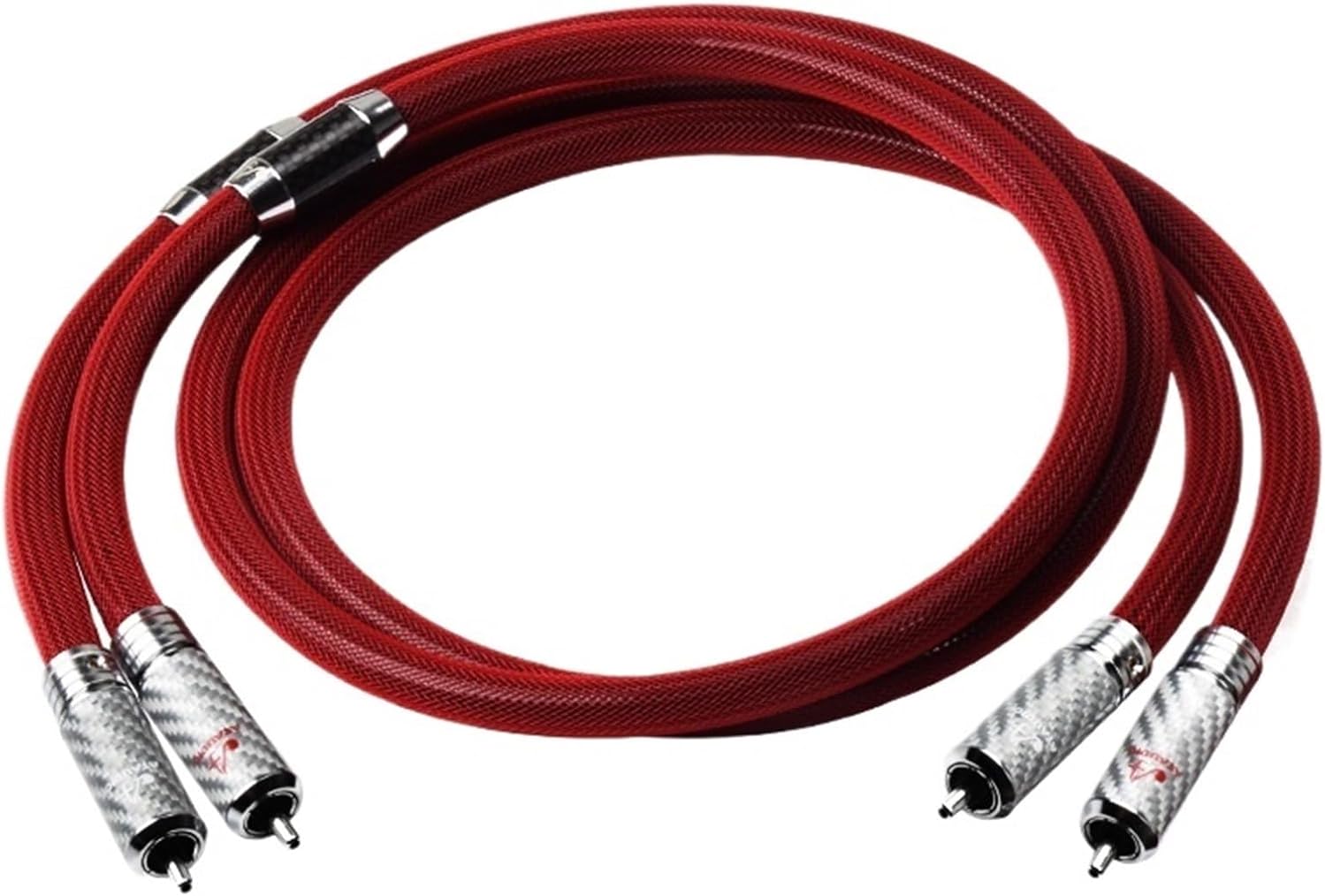 Hifi RCA Cable Hi-end 6N Pure Sliver 2RCA to 2RCA Cord Male to Male Connector Audio Cable for Amplifier Home Theater DVD(2m)