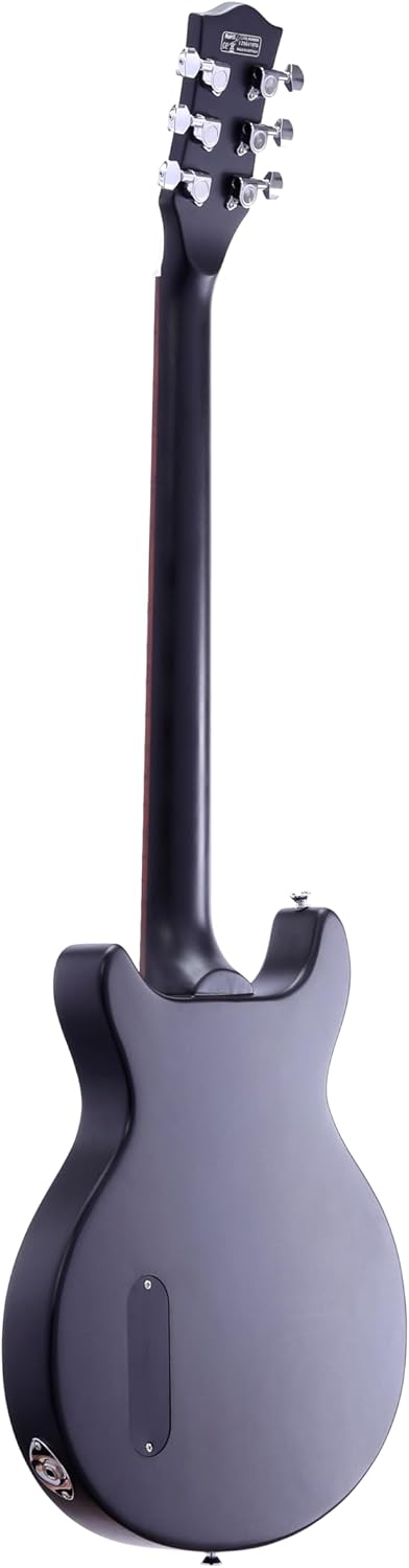 IYV ILJR-200 6 String Solid-Body Electric Guitar, Black