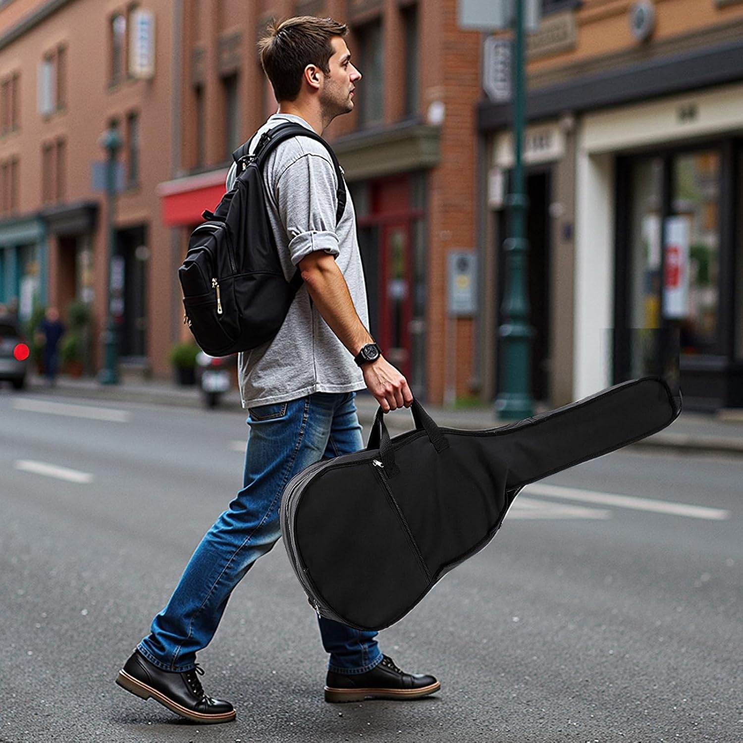 VEVOR Cutway Acoustic Guitar, 41 in, 6-String, Natural Solid Spruce Top Guitar, Beginner Bundle with Gig Bag, Tuner, Strap, Steel Strings, Picks, Capo, Rosewood Fingerboard, for Fingerstyle Solo Jazz
