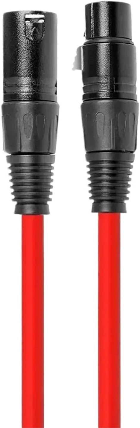 Pro Audio XLR Cable Cord 3Pin Male to Female Balanced Speaker for Microphone Stage Live & Sound Amplifier(Red,1m)