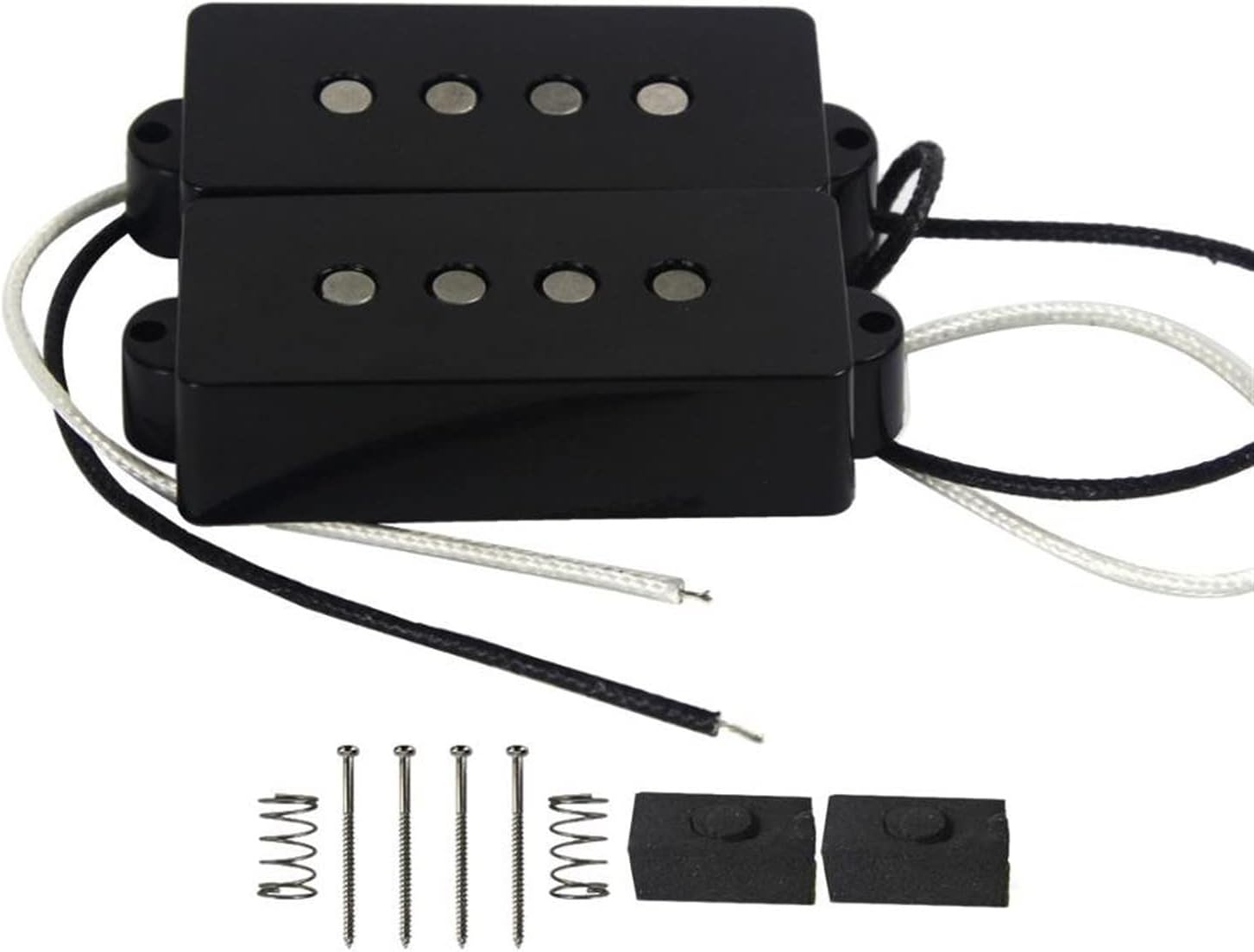 4 String Bass Pickup Set Noiseless Alnico 5 Bass Pickup Black for Precision PB Bass Humbucker Guitar Pickup
