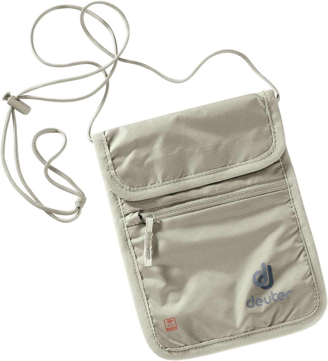 Deuter Security Wallet I - Lightweight and Concealed Travel Neck/Waist Wallet with RFID Block for Traveling - Sand