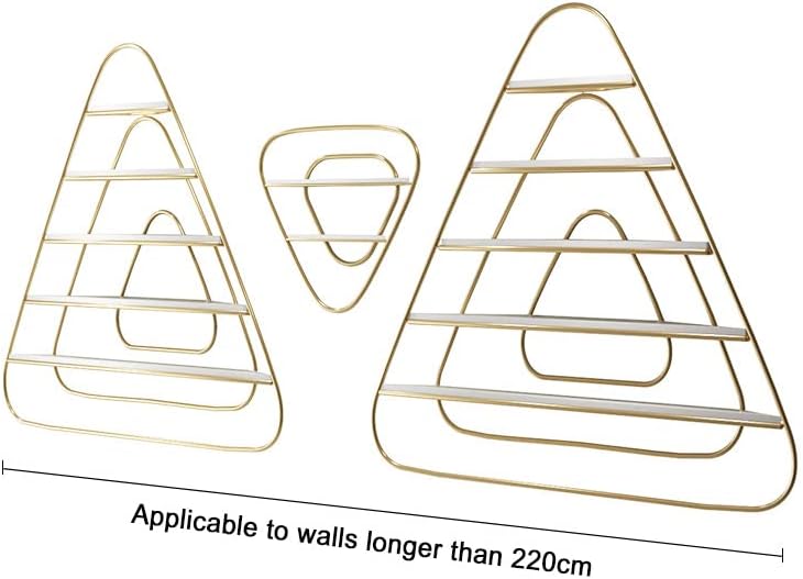 Wall Shelves Floating Shelves Metal Wall-Mounted Nail Polish Storage Racks 5 Tier Wall-Mounted Metal Nail Polish Display Rack, Simple Triangular Floating Wall Mount Shelves Polish Storage Display Rack