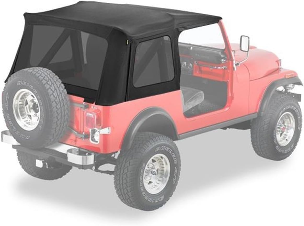 Bestop 5572915 Black Denim Supertop Classic Replacement Skins for 1976-1995 CJ7/Wrangler