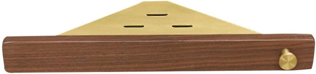 Floating Shelves Triangular Wall Mount Rack, Bathroom Corner Shelf, Simple Floating Shelves, Modern Wall Decoration, Load Bearing 8kg (Color : Brown, Size : 21 * 21cm)