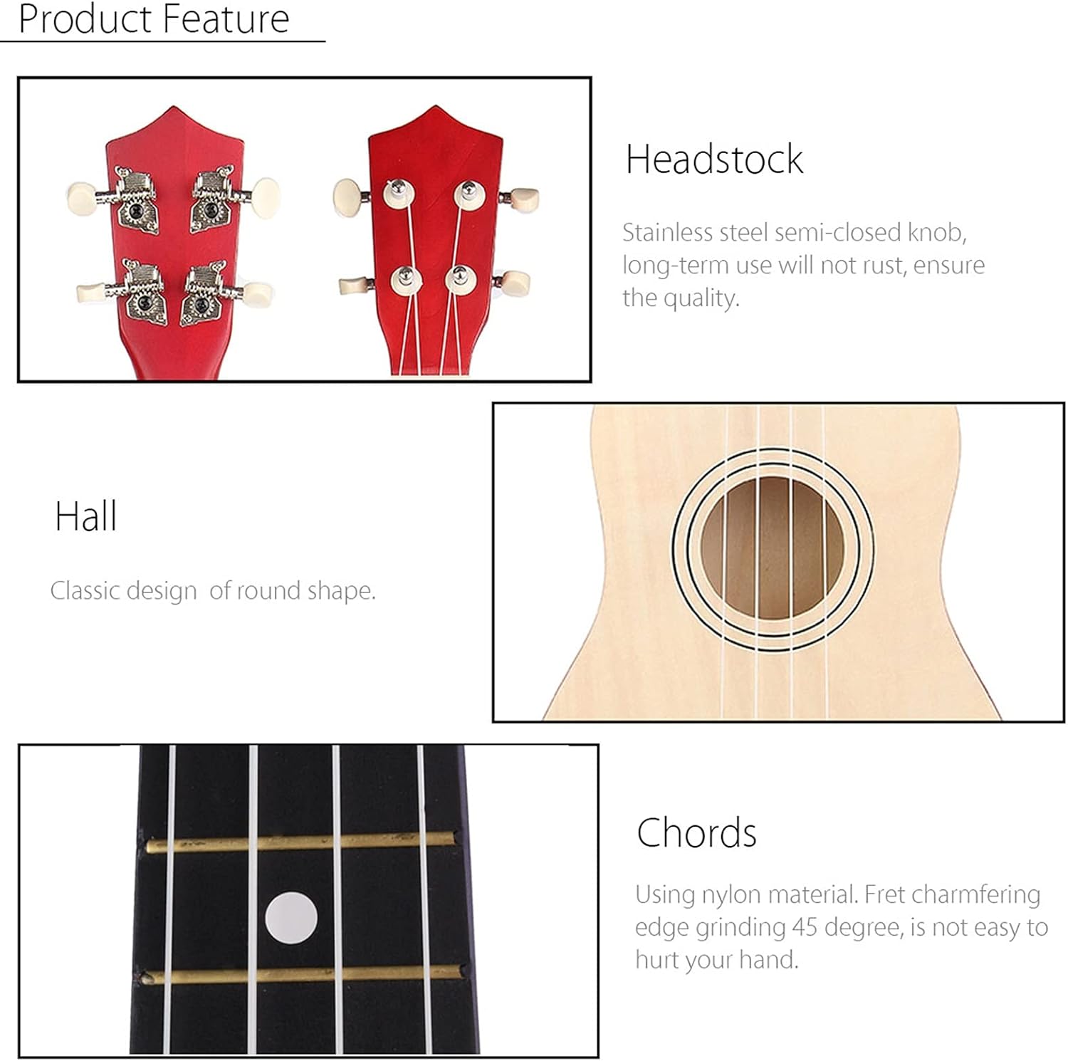 Ukuleles Ukulele Combo 21 Ukulele Guitar Soprano 4 Strings Uke Hawaii Bass Stringed Musical Instrument Set Kits+Tuner+String+Strap+Bag