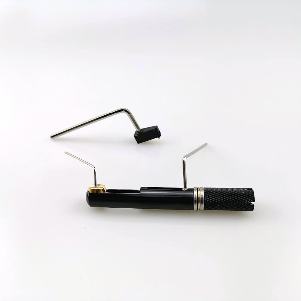 Electric Guitar Bridge Single Headless Guitar Bridge Fanned Fret, Single Fixed Brass Fan Bridges for 6,7,8,9 String Electric Guitar Guitar Accessories, Black (6 Strings)