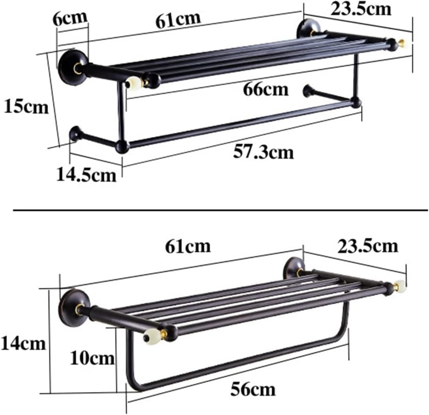 Towel Racks Bathroom Towel Rack Wall Mounted Towel Holder,All Copper Jade Antique Four-Corner Bath Towel Rack,Bathroom Towel Bar Wall Mount Shelf(Grey Wolf)