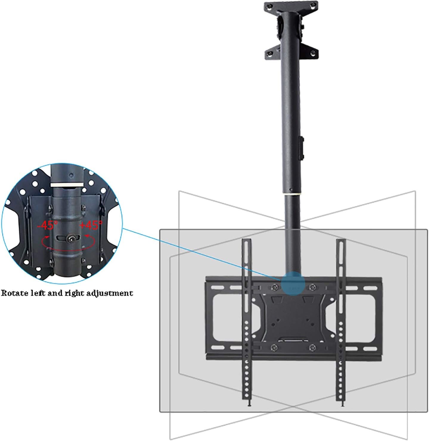 TV Stand Tv Wall Mount TV Ceiling Mount Adjustable Bracket, Fits Most 32-65