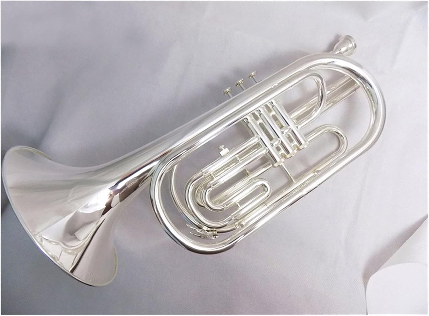 Trumpets Beginner Bb Marching Trombone with Hard Case Mouthpiece Lacquer Silver Nickel Plated Trombones Musical Instruments Trumpet Set (Color : Silve Plated)