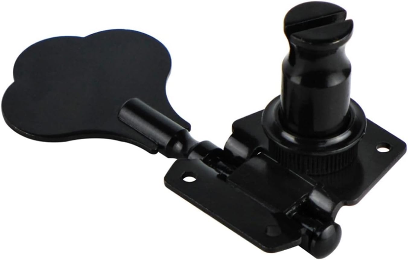 KESHUO Black 5 Strings Bass 5pcs 4L1R Bass Tuning Pegs Vintage Open Bass Machine Heads Tuners Tuner Machine Heads Knobs