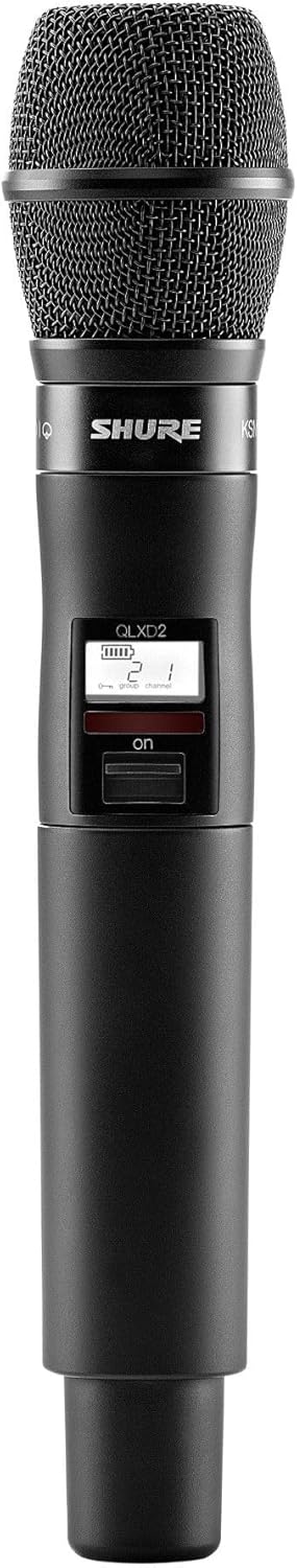 Shure QLXD2/KSM9 Handheld Transmitter with KSM9 Black Vocal Mic Capsule - for use with QLX-D Digital Wireless Microphone Systems, Receiver Sold Separately | H50 Band (QLXD2/KSM9=-H50)