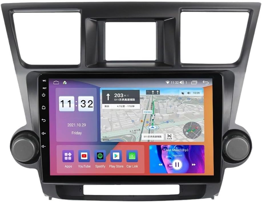 Generic Car Stereo Radio for Toyota Highlander2007-2013 2G RAM+32G ROM…