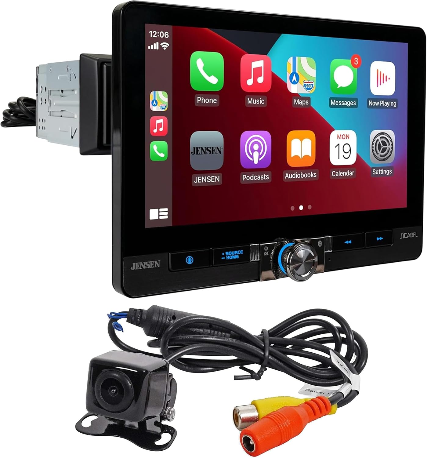 JENSEN J1CA8FL 8-inch Car Stereo & BUCAM100J Backup Camera