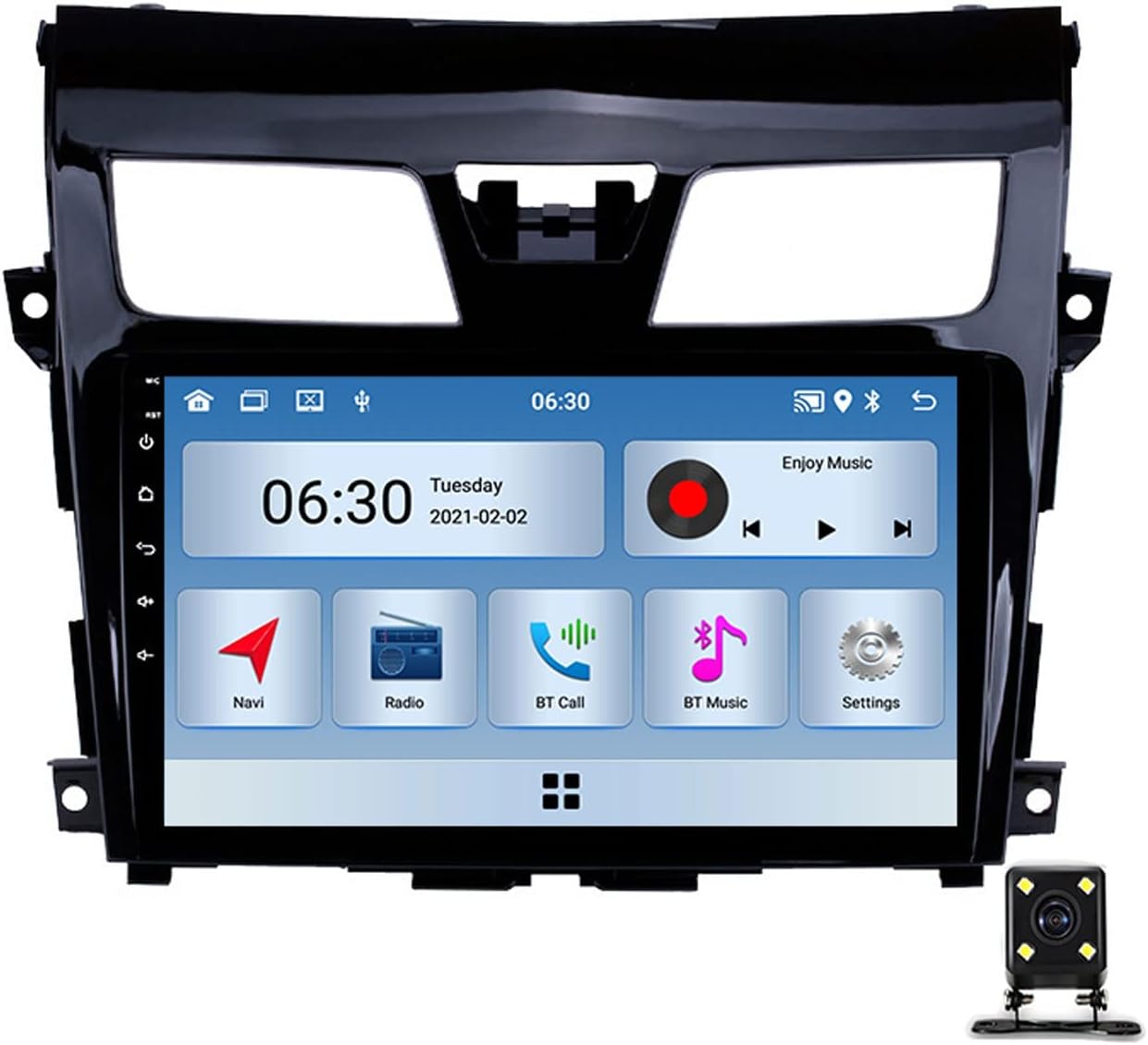 9 Inch Double Din Car Stereo Audio Bluetooth MP5 Player for Nissan Teana 3 J33 2013~2015 Multimedia Radio with Backup Camera Support Steering Wheel Control/Carplay/Auto/Mirror Link/FM
