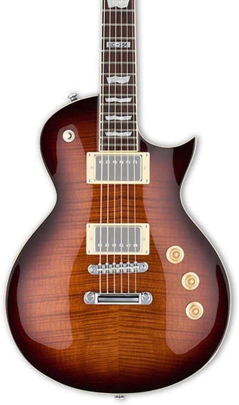 ESP LTD EC-256FM Electric Guitar, Dark Brown Sunburst