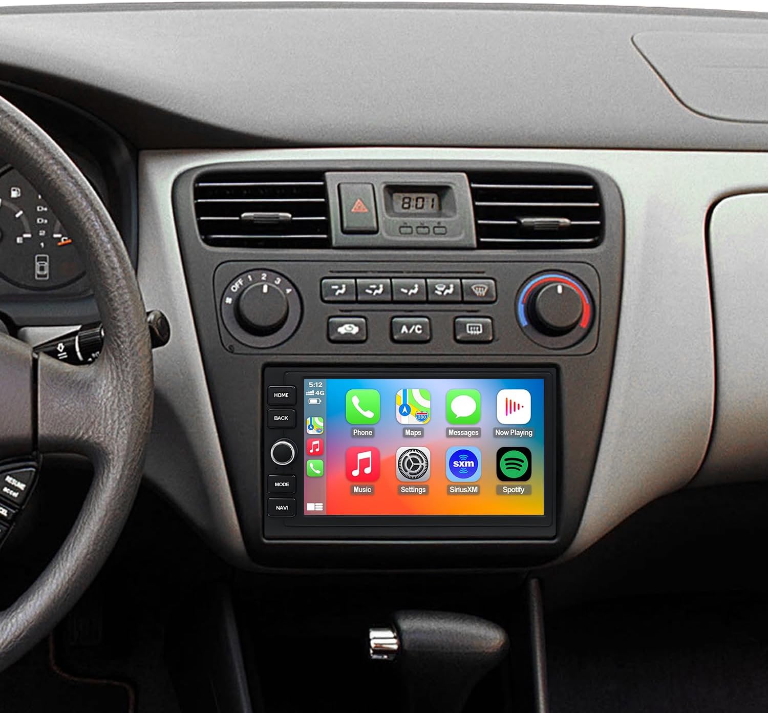 QLED Radio for Honda Accord 1996 1997 1998 1999 2000 2001 2002 Upgrade,Touch Screen Stereo Replacement,Wireless carplay Android auto,Free Camera