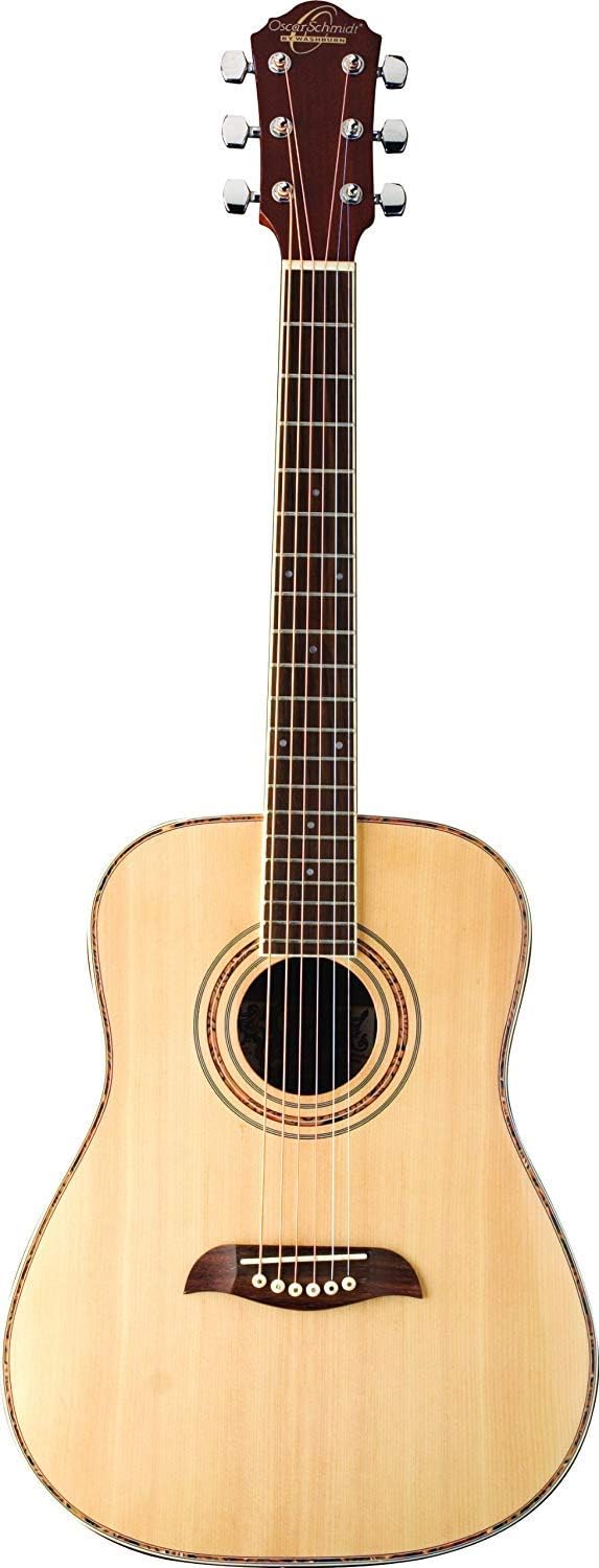 Oscar Schmidt 6 String OG1B 3/4 Size Dreadnought Acoustic Guitar Pack. Natural, Right (OG1PAK-A)