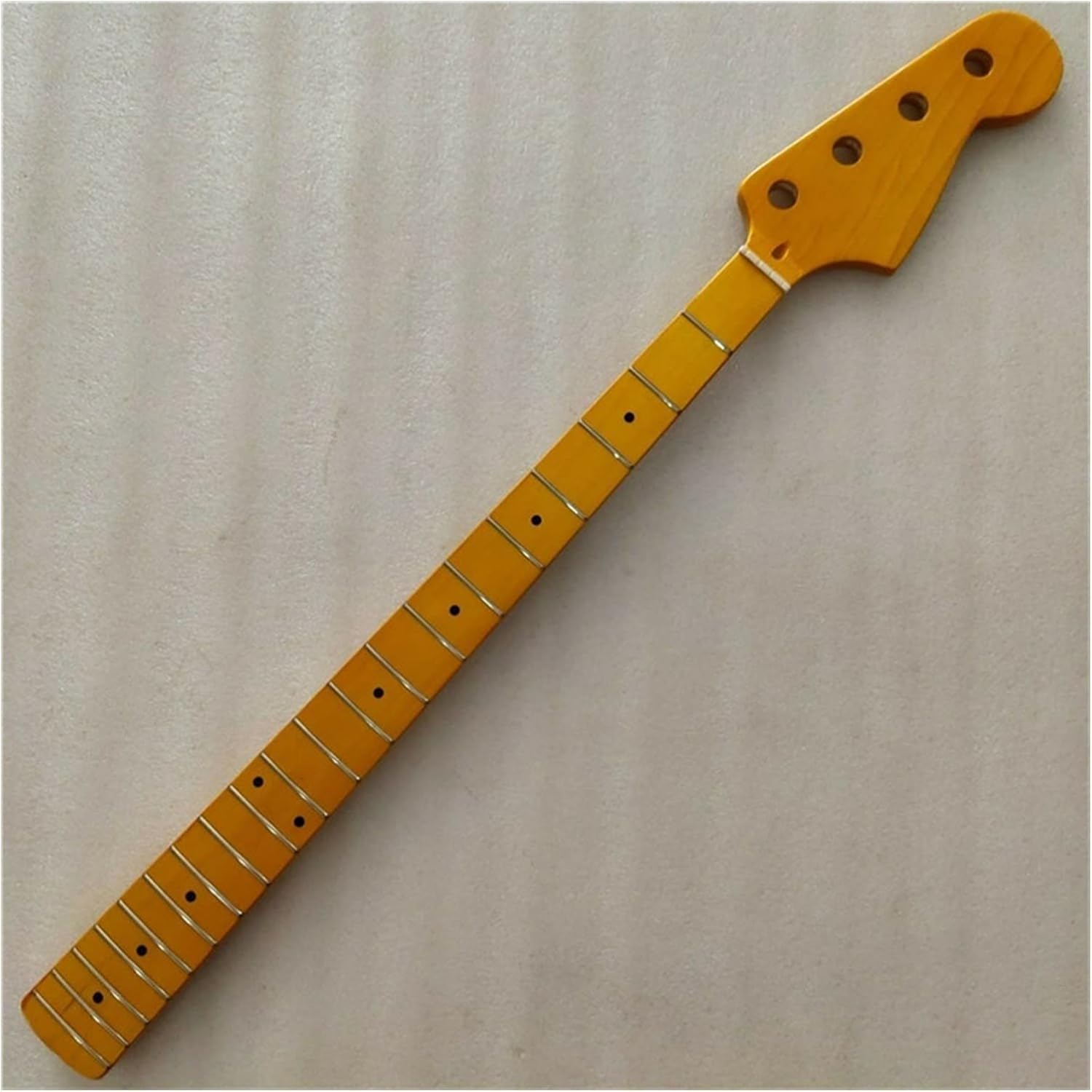 Yellow Maple 20 Frets Bass Guitar Neck 4 String Maple Fingerboard Bass Neck Replace Electric Guitar Neck
