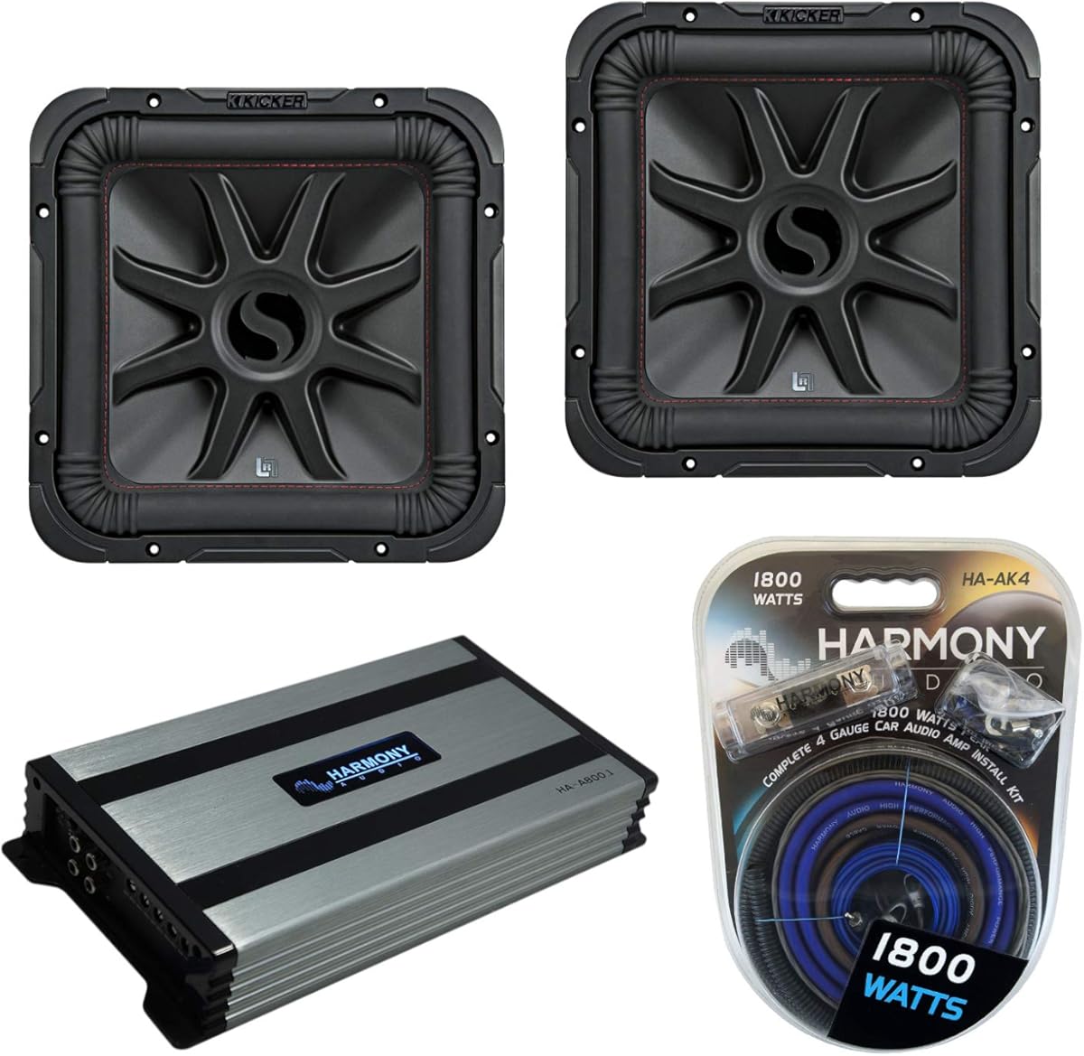 Harmony Audio Kicker (2) 45L7R122 Car Audio L7R Square 12
