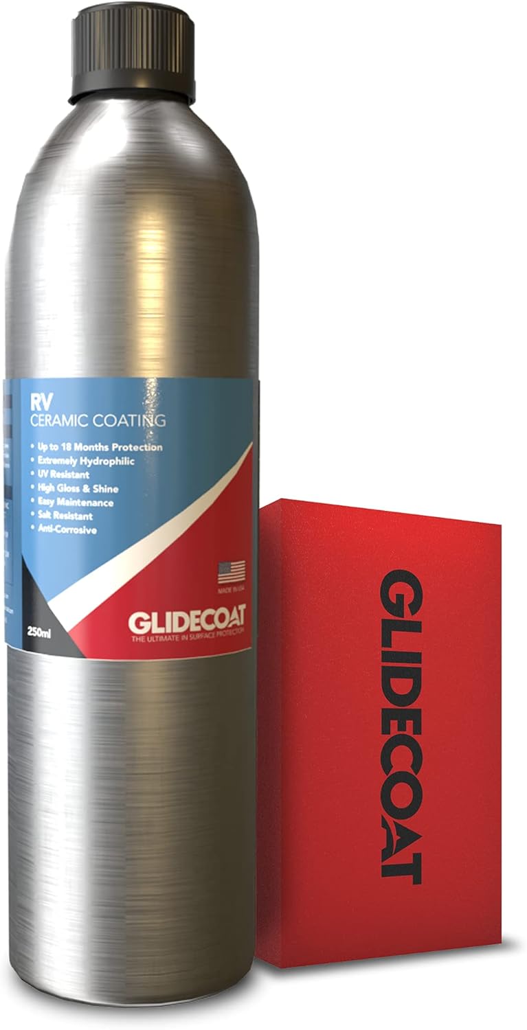 Glidecoat RV Ceramic Coating (250ml) - 9H Ceramic Coating for RVs, Aircraft, Cars & More - Better Than RV Wax and More Durable than Regular Ceramic Coating for Cars - Finest Nano Coating for the Road
