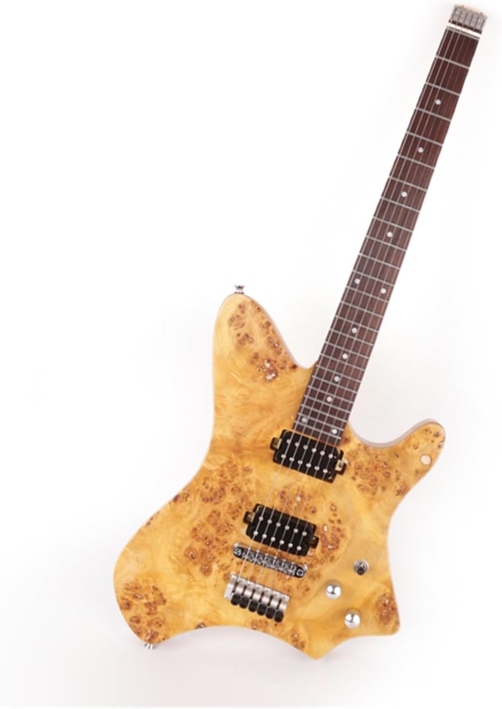 Maple/Mahogany Neck Rosewood Fingerboard Headless Travel Portable Electric Guitar Professional Headless Guitar (Color : 03)