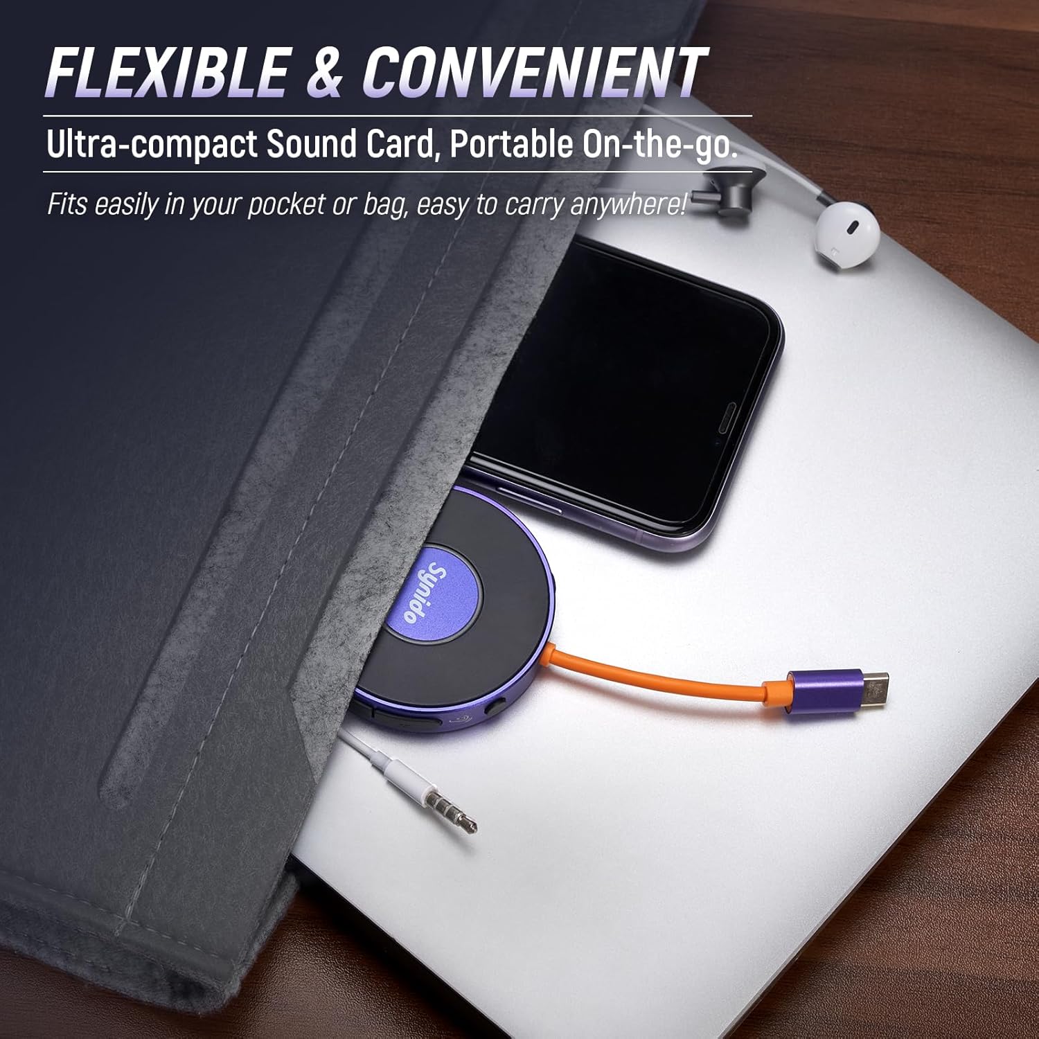 Synido USB C MIDI Controller Keyboard 25 Keys Wireless MIDI Rechargeable with 8 Velocity RGB Pads and Portable Guitar Audio Interface