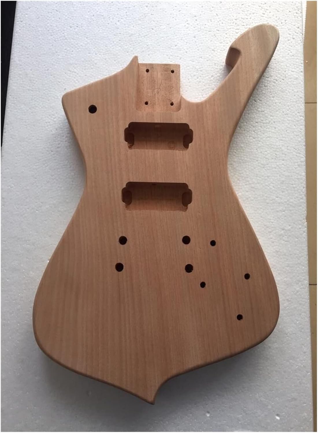 TSTS 7 String Electric Guitar DIY Kit, Mahogany Body, Maple Neck, Rosewood Fretboard, 22 Frets, Brown