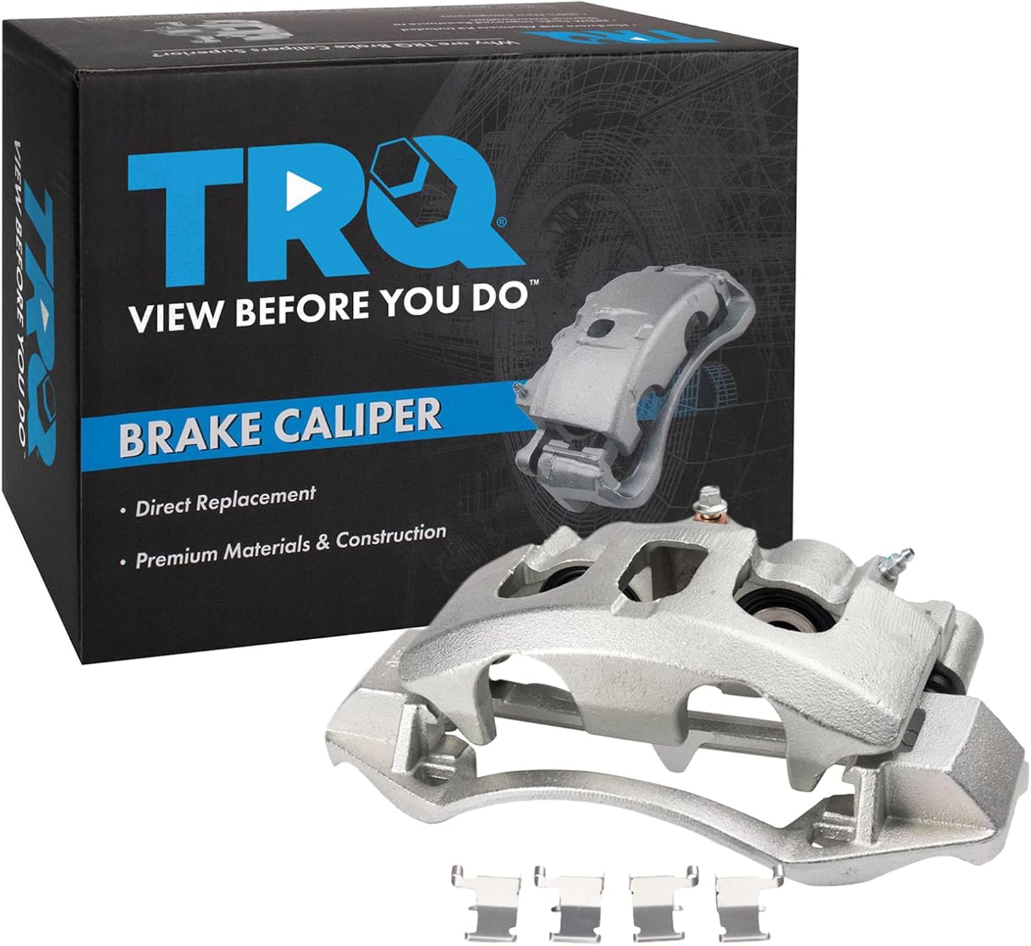 TRQ Rear Left Brake Caliper w/Bracket Drivers Side Compatible with 2012-2021 Nissan NV1500 NV2500 NV3500 2016-2023 TITAN XD
