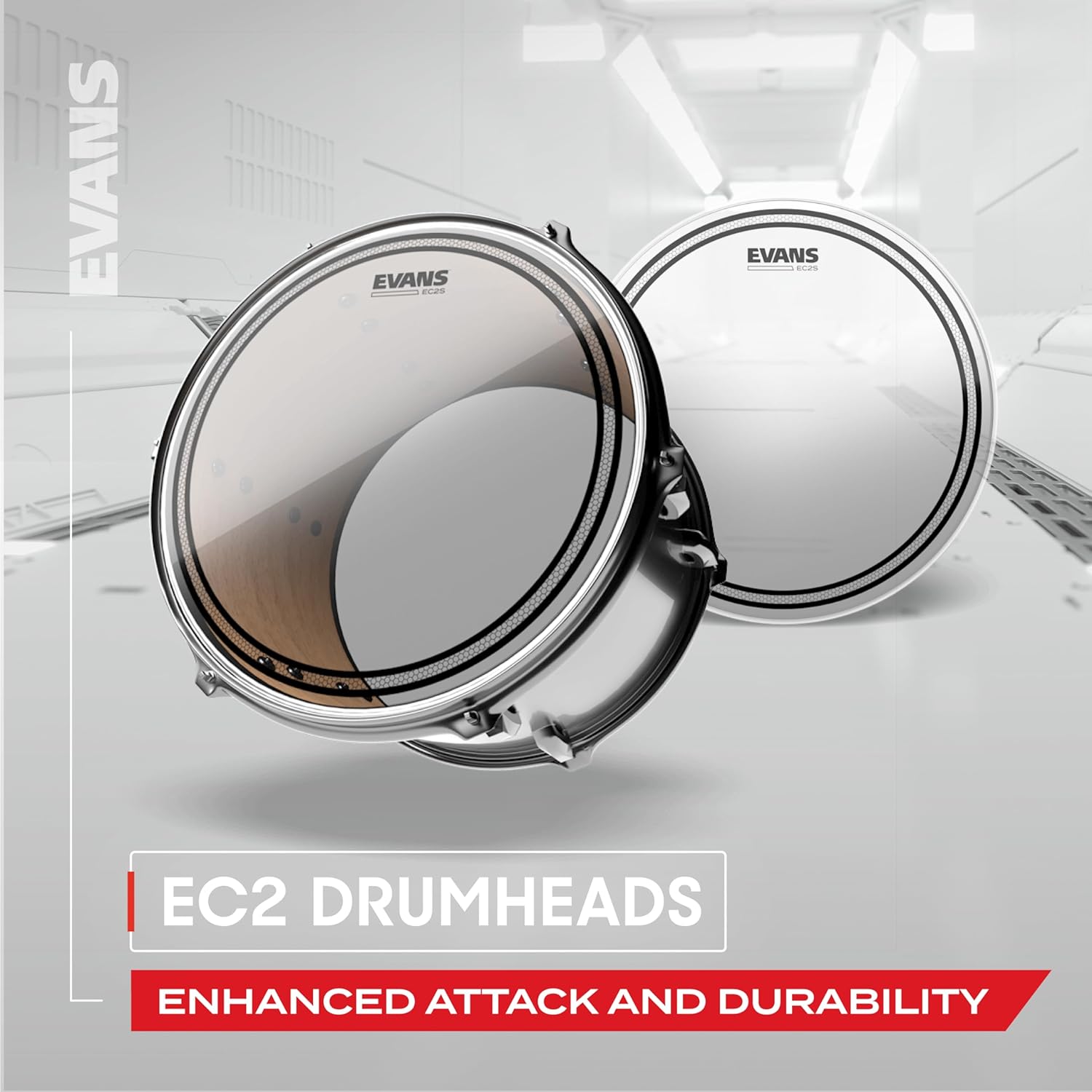 Evans Drum Heads - EC2S Clear Fusion Pack (10
