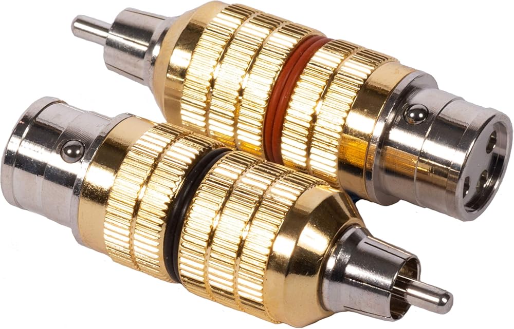 Clear Female XLR to Male RCA Adapters (CGA FXLR-MRCA) - 2 Pieces (1 Pair)