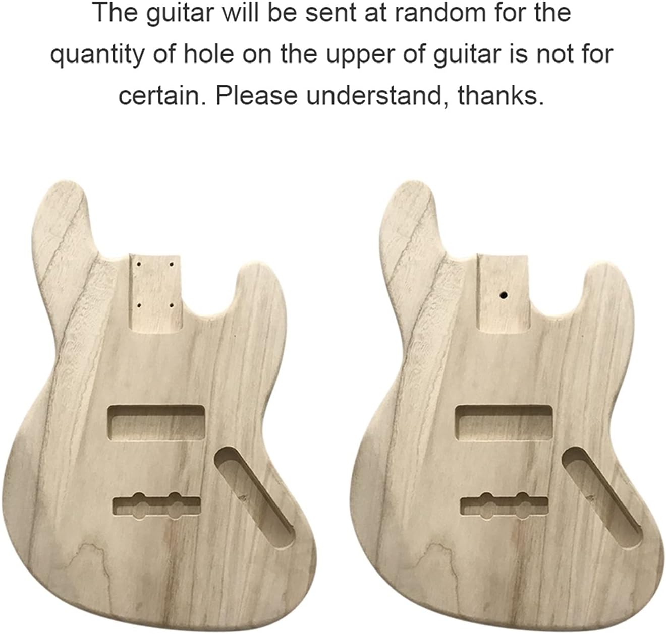 Unfinished Guitar Kit Polished Wood Type DIY Electric Guitar Barrel Body Maple Wood for JB Style Bass Guitar Handmade ​Guitar Body