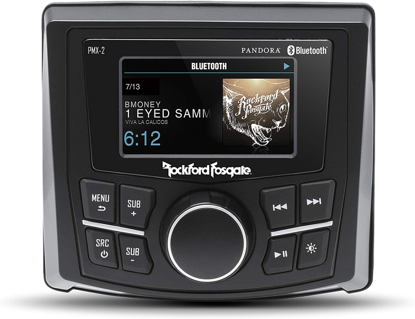 Rockford Fosgate PMX-2 Punch Marine Compact AM/FM/WB Digital Media Receiver 2.7