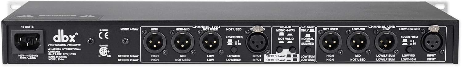 dbx 234xs Stereo 2-Way, Mono 4-Way Crossover with XLR Connectors