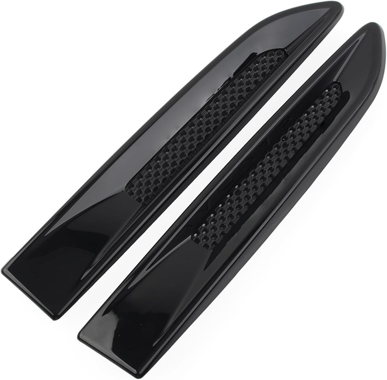1 Pair Glossy Black Car Front Side Fender Air Vent Outlet Grille Trim Compatible For Jaguar XE F-Pace XF X260 T2H17749 T2H17750