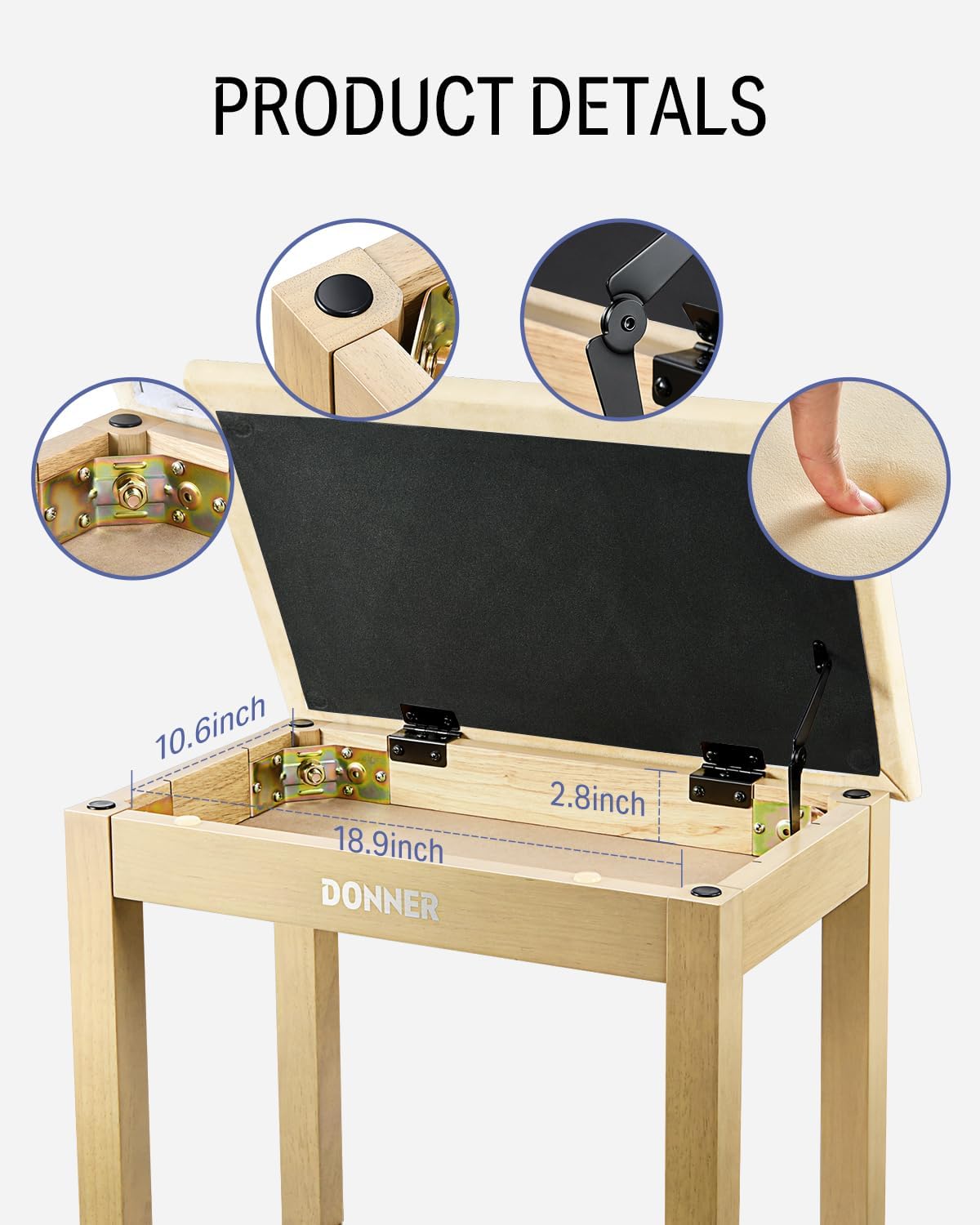 Donner DDP-80 PLUS Digital Piano+Donner Piano Bench