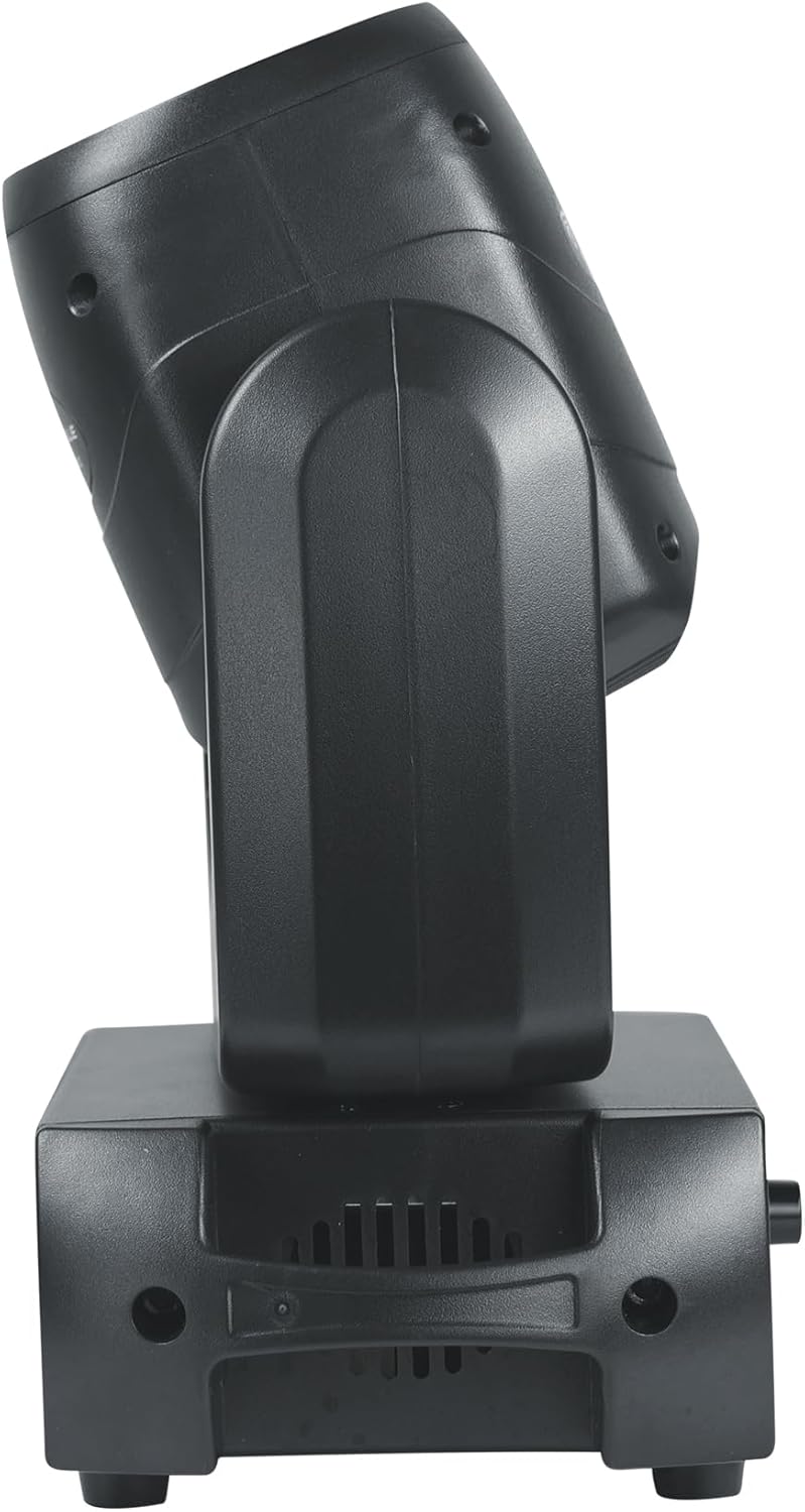 Rockville Rock Beam DC 120W Moving Head Light, 7+1 Gobos, 18-Facet Prism, DMX Control, for DJs and Club Stages