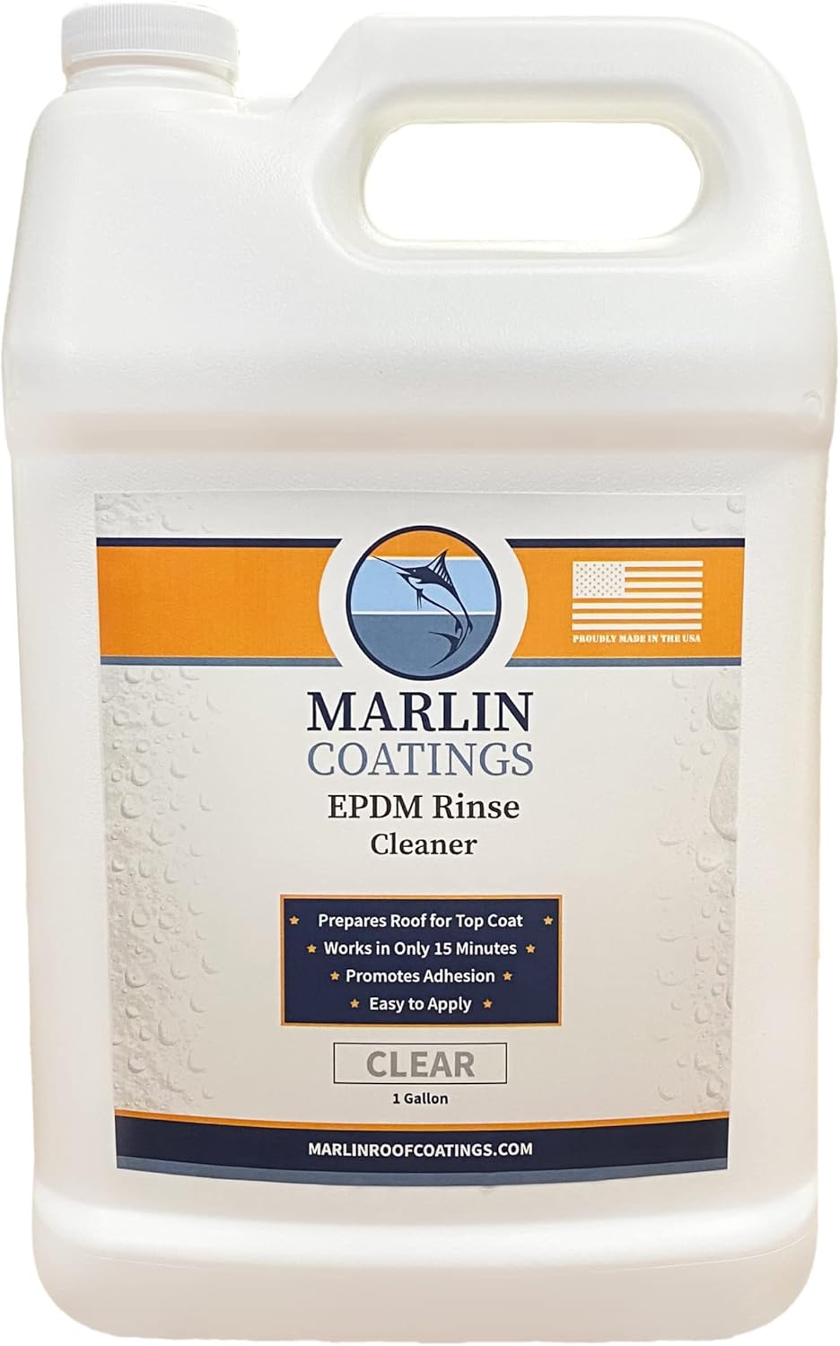 EPDM Rinse Cleaner – Deep Cleans and Primes EPDM - Removes Chalking/Carbon Buildup – Non-Abrasive, Eco-Friendly Formula… (1 Gallon, Clear)