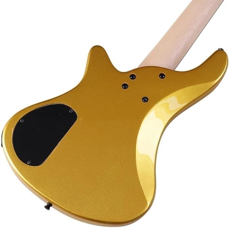 43 Inch Electric Bass Guitar, Solid Okoume Wood, High Gloss Champagne Gold Finish, Canada Maple Neck, 24 Frets(M3 5 string)