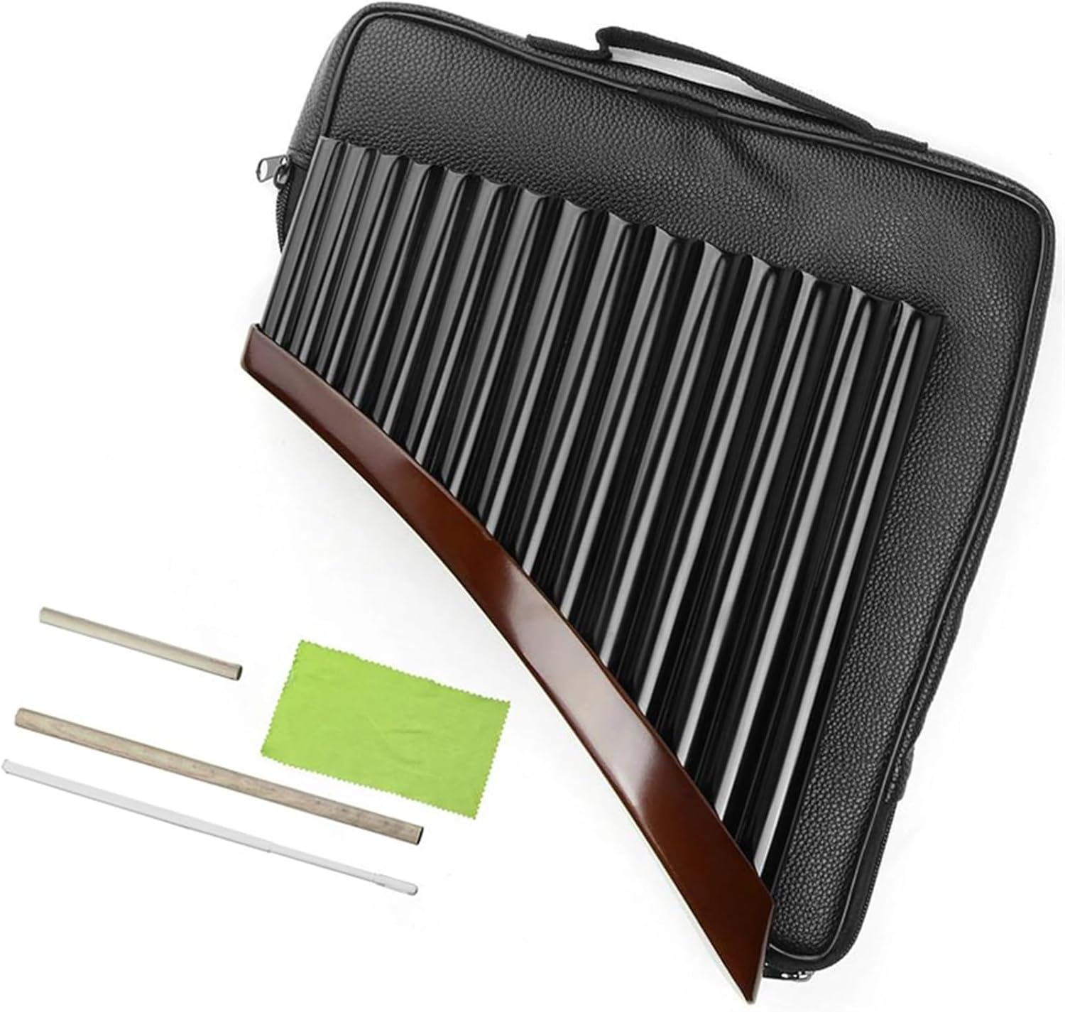 pan flute for beginners G Key Handmade Panpipes Chinese Traditional Woodwind Musical Instrument Pan Pipes Flute (Color : BLACK LEFT HAND)