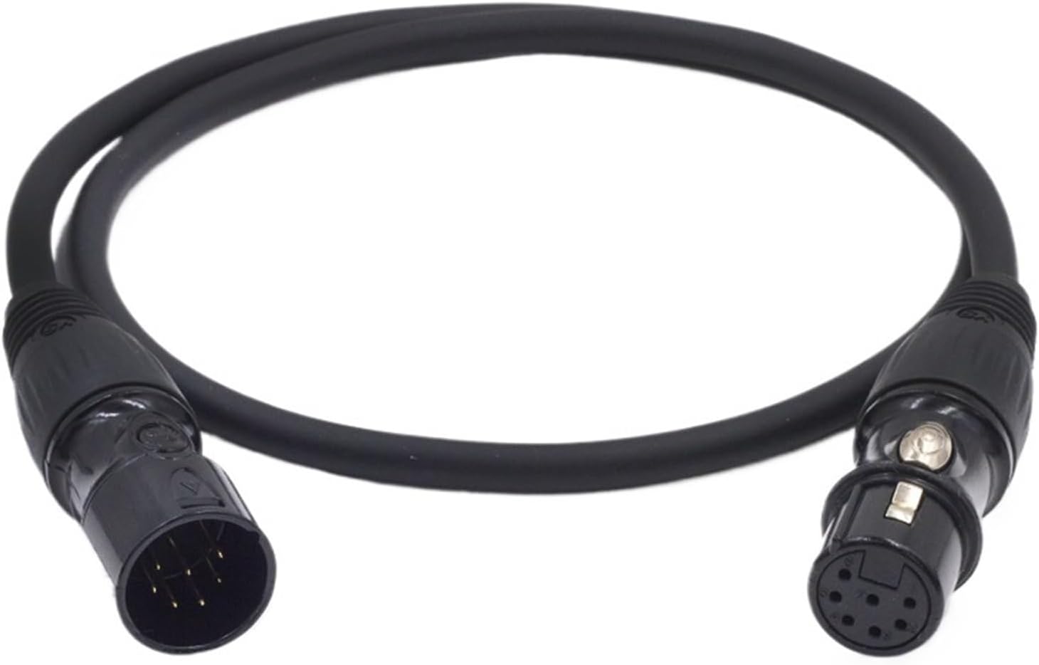 7 Pin 7P 7Pin XLR to XLR Male to Female Audio Cable(Red,3m)