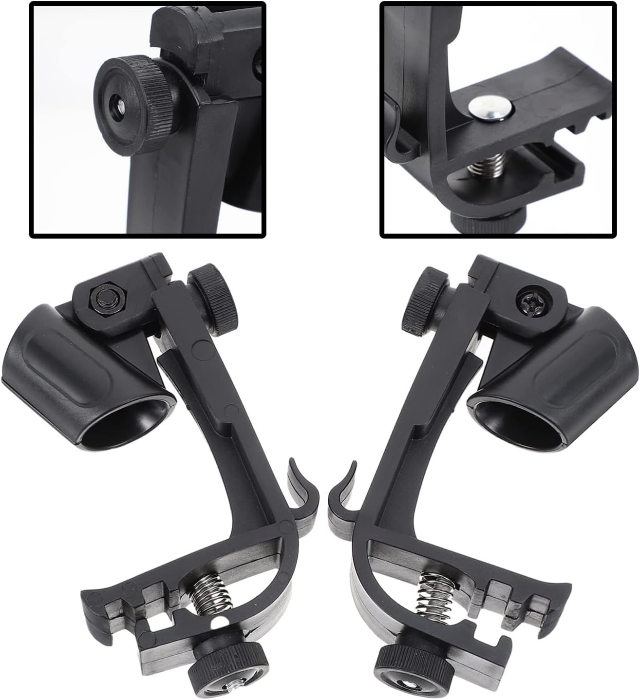 2pcs Microphone Shockproof Holder Lifters Drum Convenient Rack Supporters Wireless Studio Accessories Radio Universal Home Plastic Adjustable Holders Office for Portable Stands